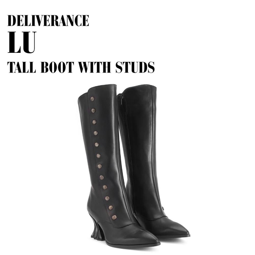 John Fluevog Deliverance Lu Leather Steampunk Victorian Lolita Boots 9
